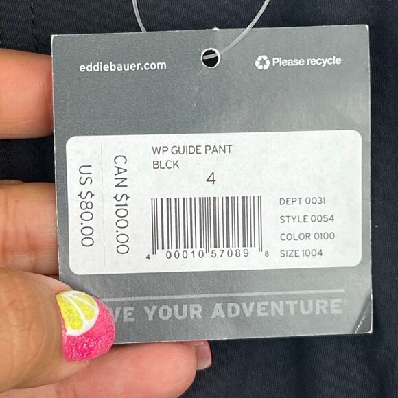NWT Eddie Bauer FirstAscent Women's black guide pants size 4 - Picture 7 of 8